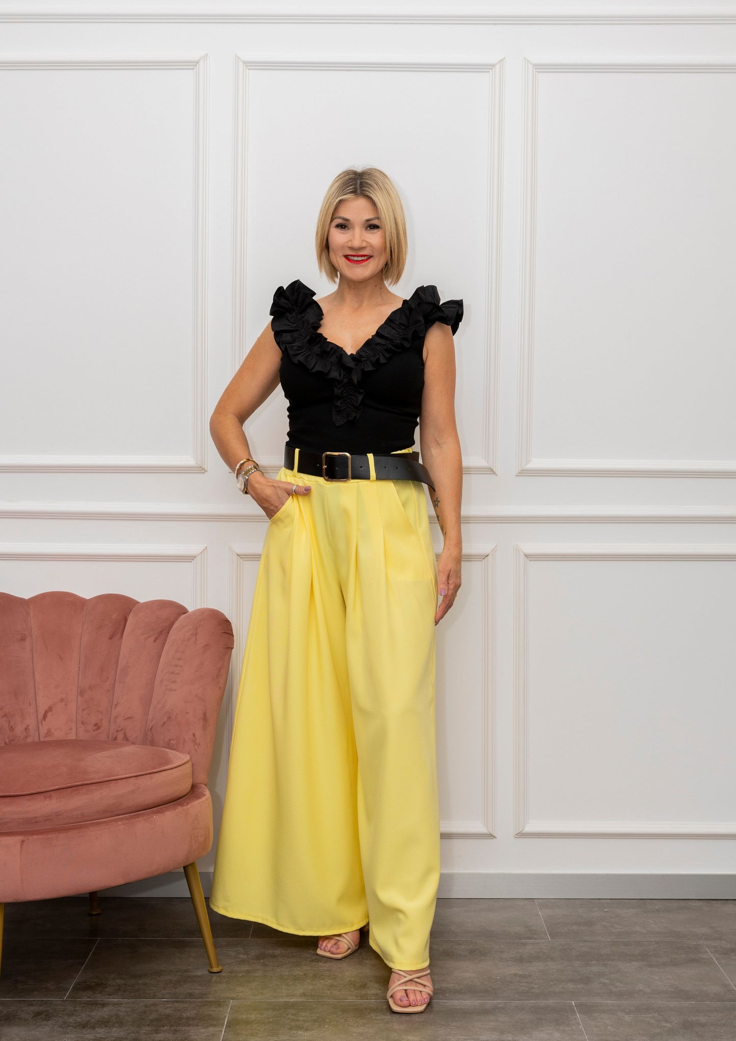 Pantalón Seventy en Amarillo