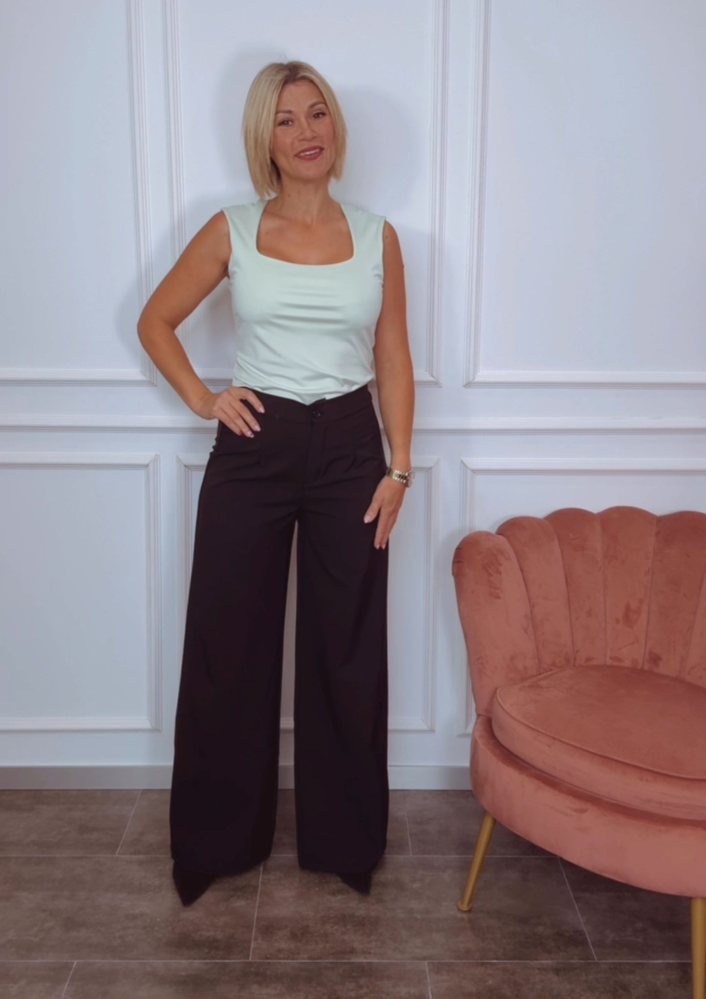 Pantalon Negro Tela